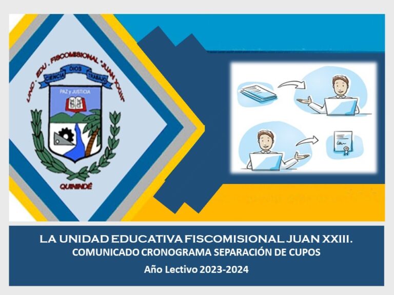 CRONOGRAMA PARA EL REGISTRO DE SEPARACIÓN DE CUPOS AÑO LECTIVO 2023